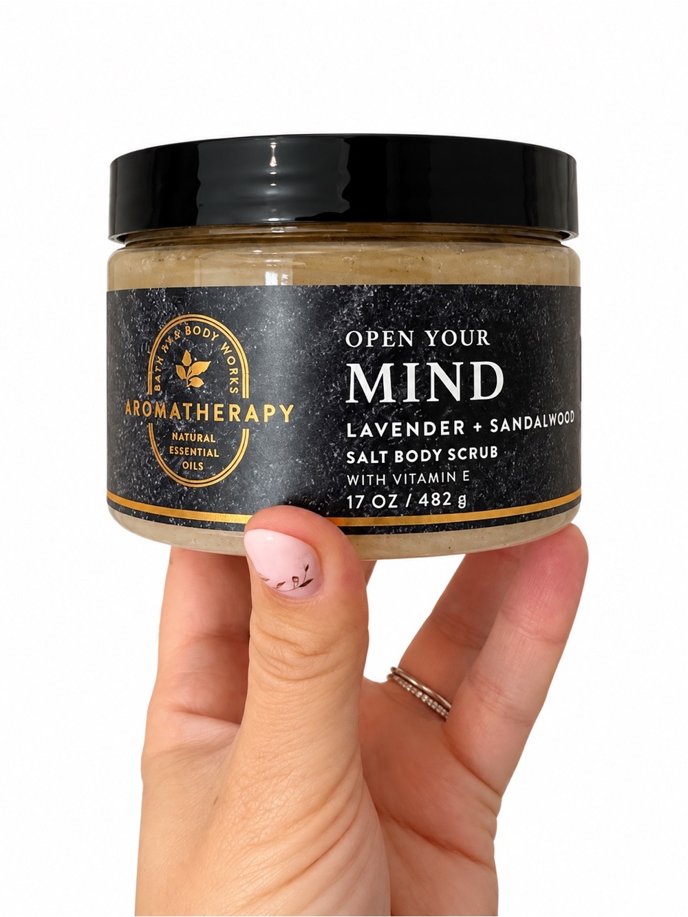 Bath & Body Works Open Your Mind Lavender Sandalwood Salt Body Scrub 17 oz NEW